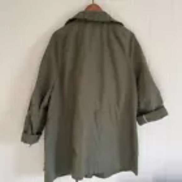 LOFT Utility Jacket Military Green Cotton Full Zip Cinched - L - Picture 7 of 7